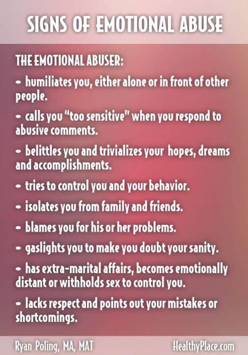 Signs Of A Mentally Abusive Relationship